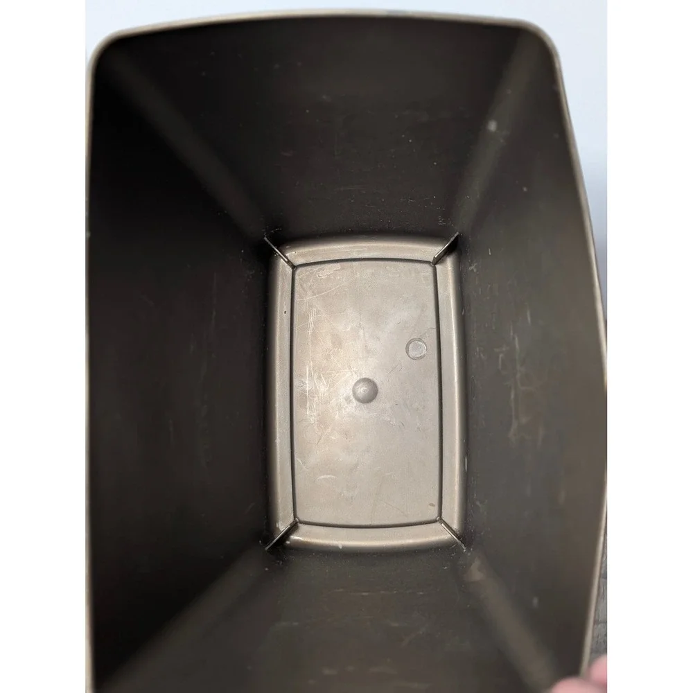 Hefty Decorative Willow Textured Plastic Wastebasket TrashCan Bronze/Brown 3.5gl
